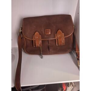 Brown Suede Satchel Bag (Fair condition)